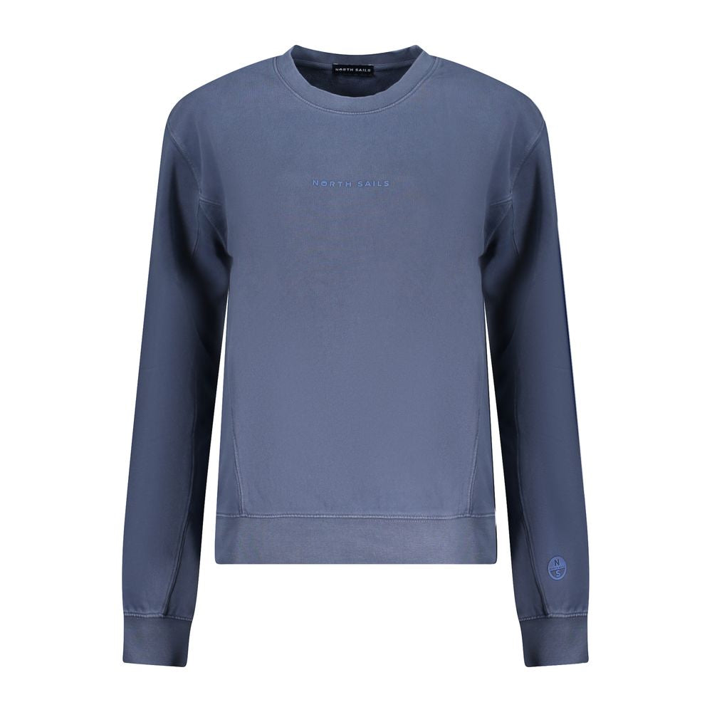 Blue Cotton Women Sweater