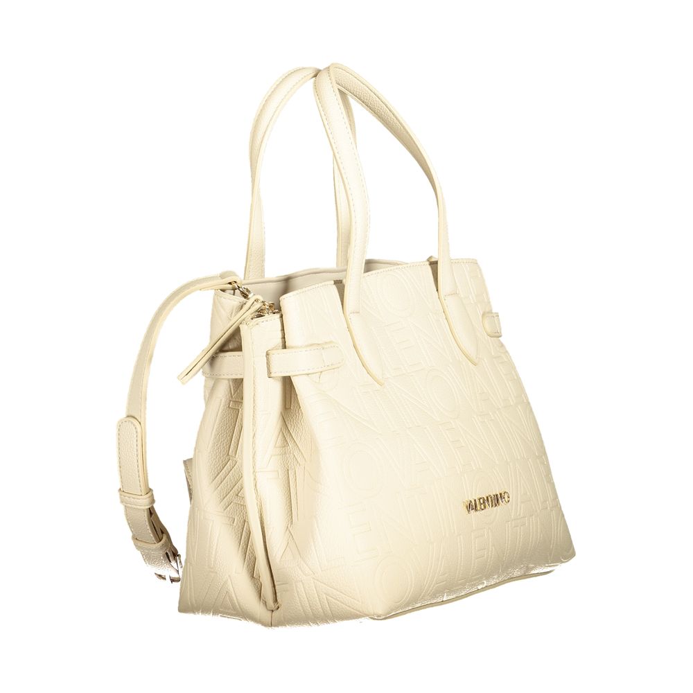 Beige Polyurethane Women's Bag