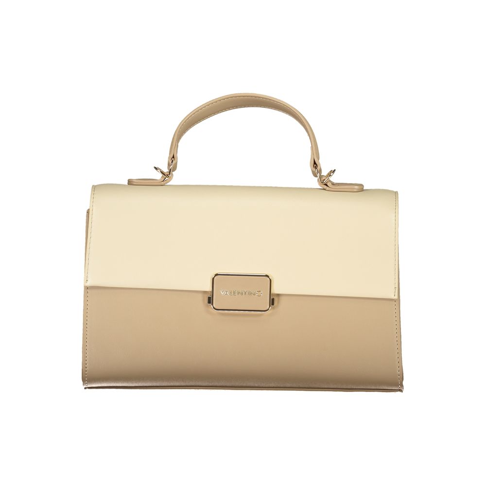 Beige Polyurethane Women's Bag