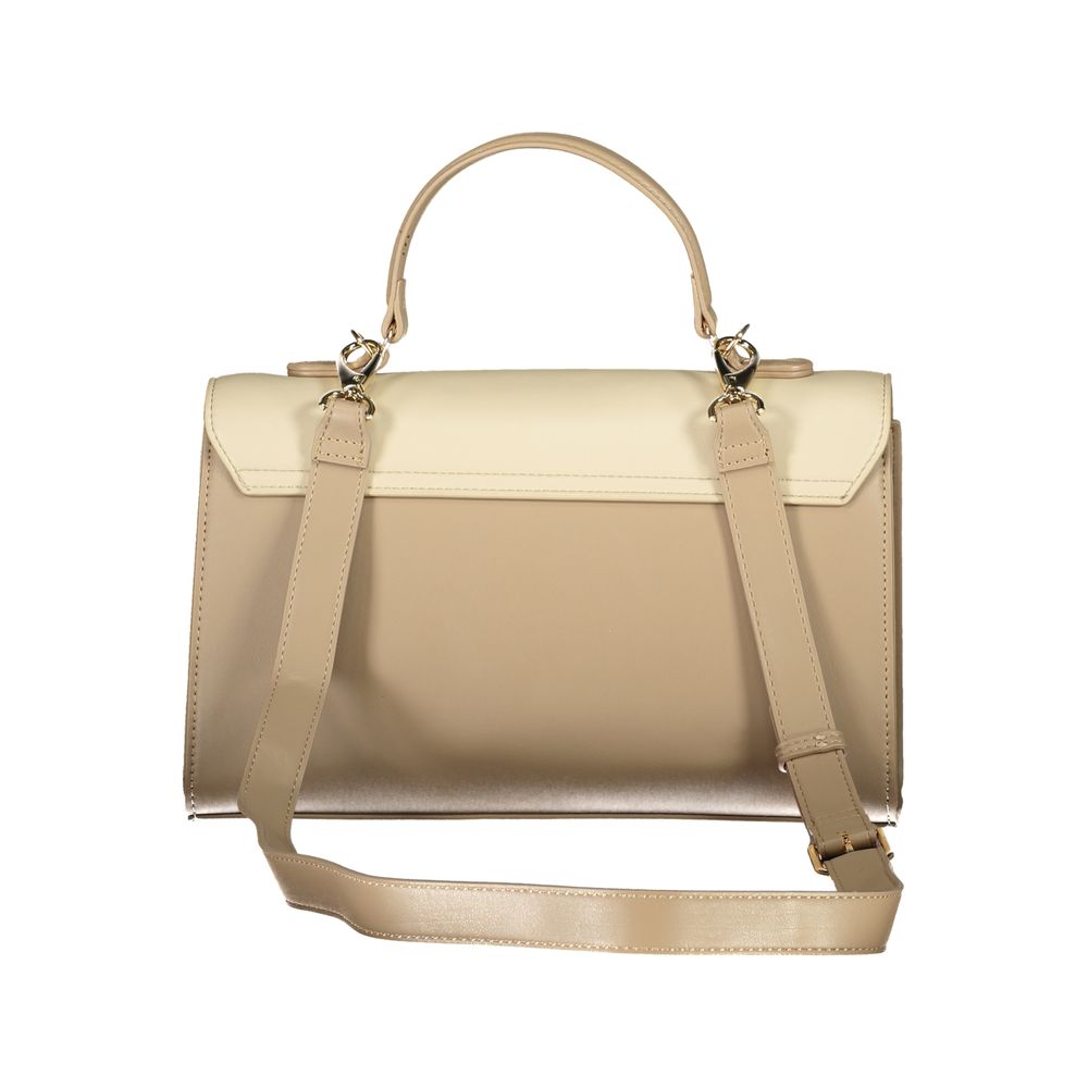 Beige Polyurethane Women's Bag