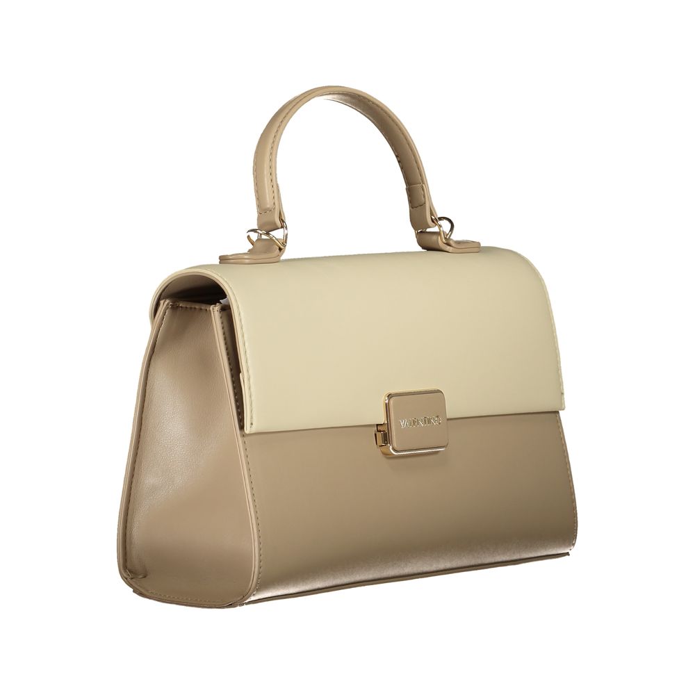 Beige Polyurethane Women's Bag