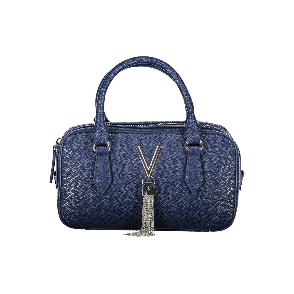 Blue Polyurethane Women's Bag