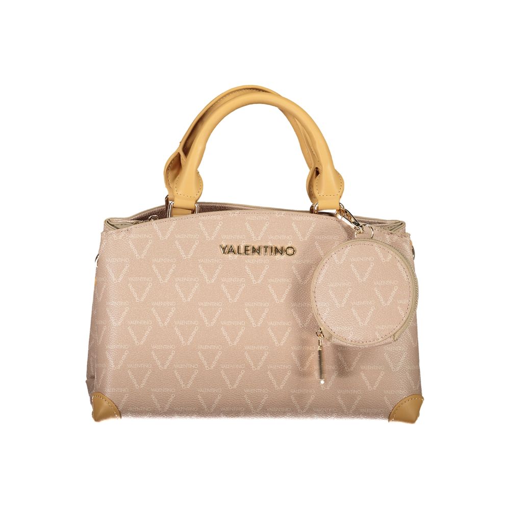 Beige Polyurethane Women's Bag