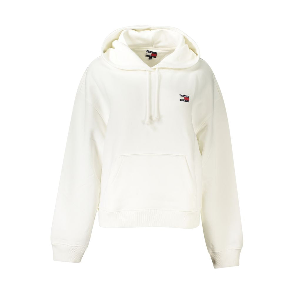 White Cotton Women Sweatshirt