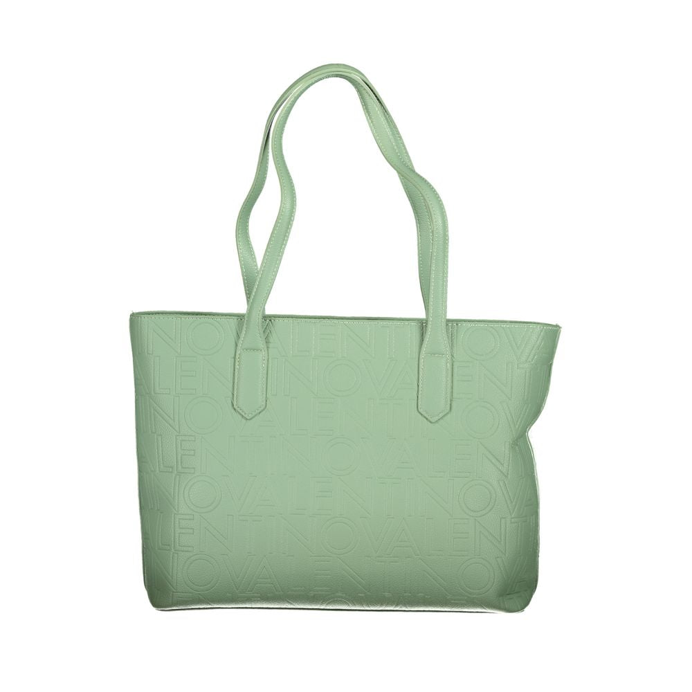 Green Polyurethane Women's Handbag