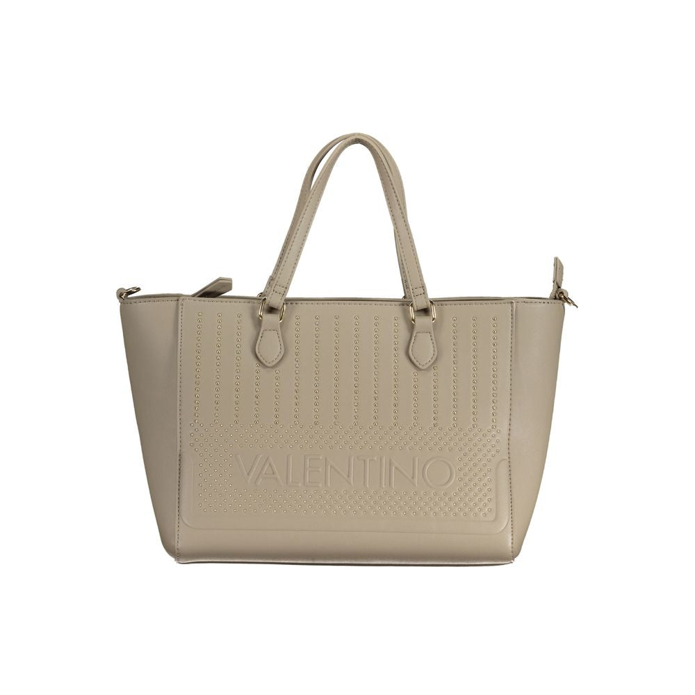 Beige Polyurethane Women's Bag