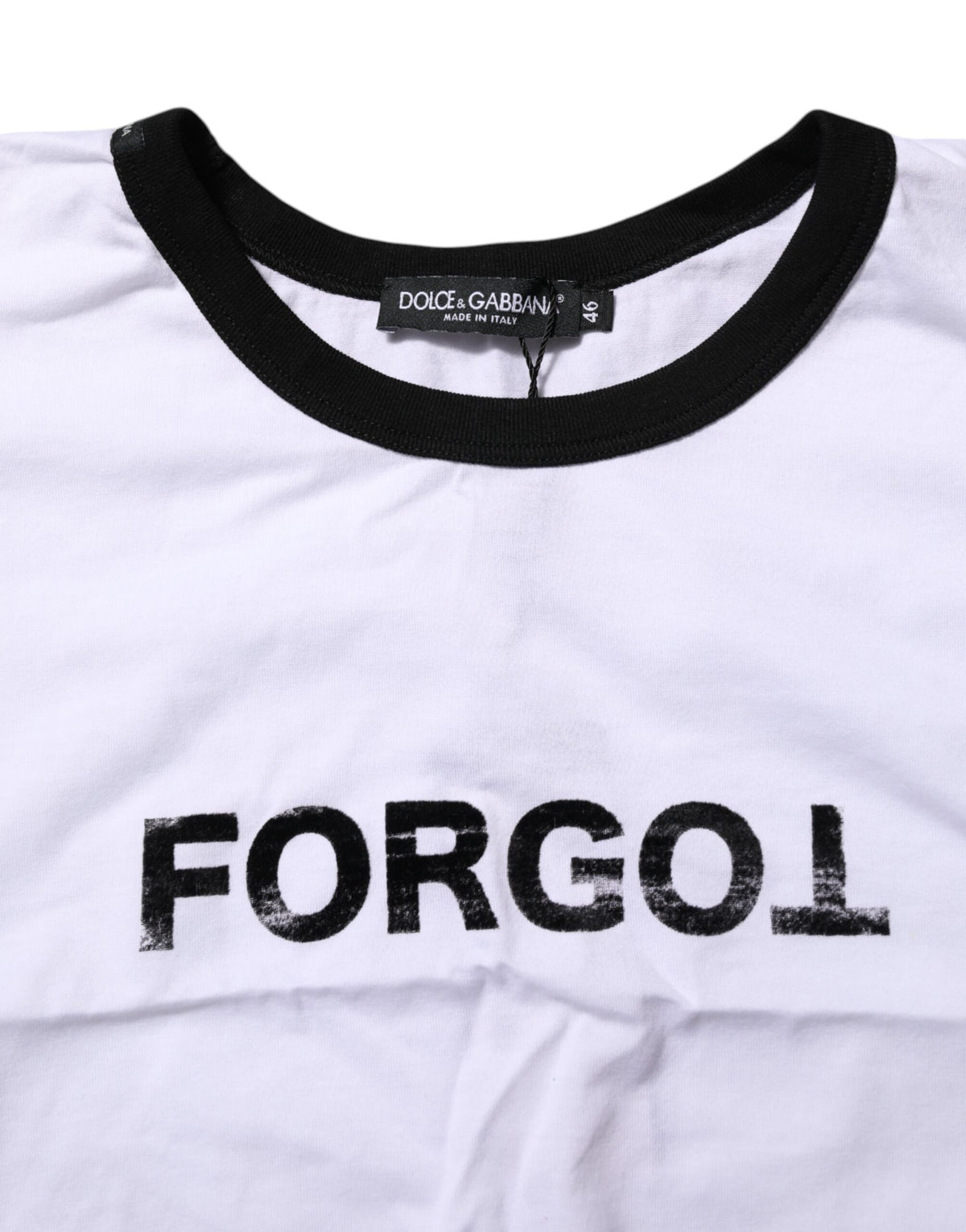White Graphic Print Crew Neck Cropped T-shirt