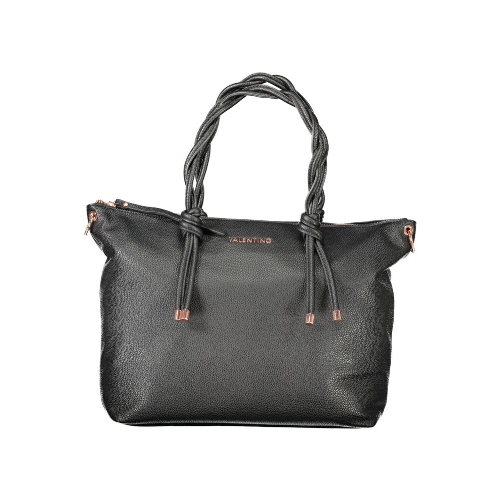 "Black Polyurethane Women's Bag"