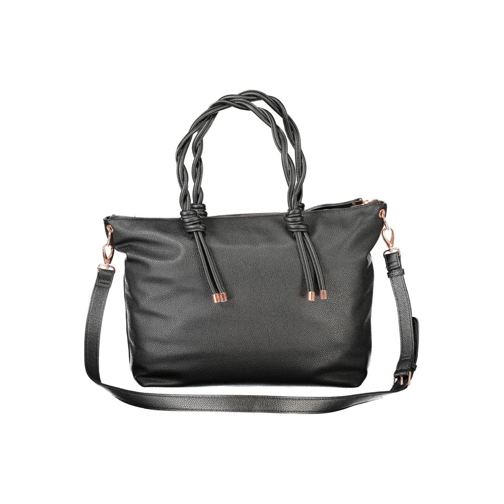 "Black Polyurethane Women's Bag"