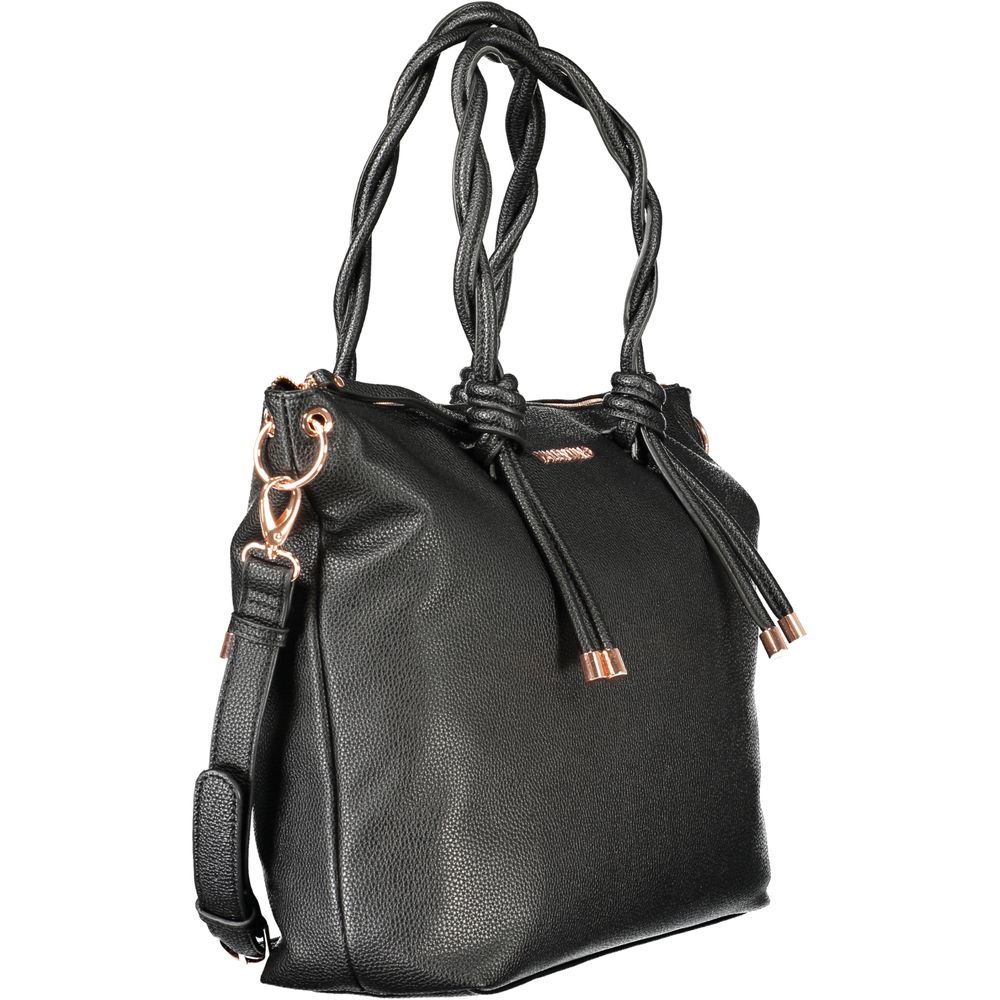 "Black Polyurethane Women's Bag"