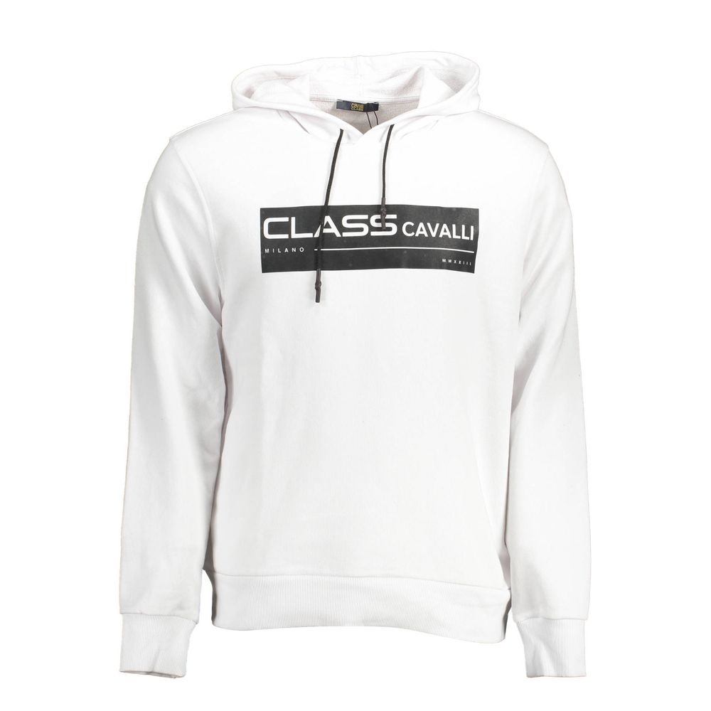 White Cotton Men Sweatshirt