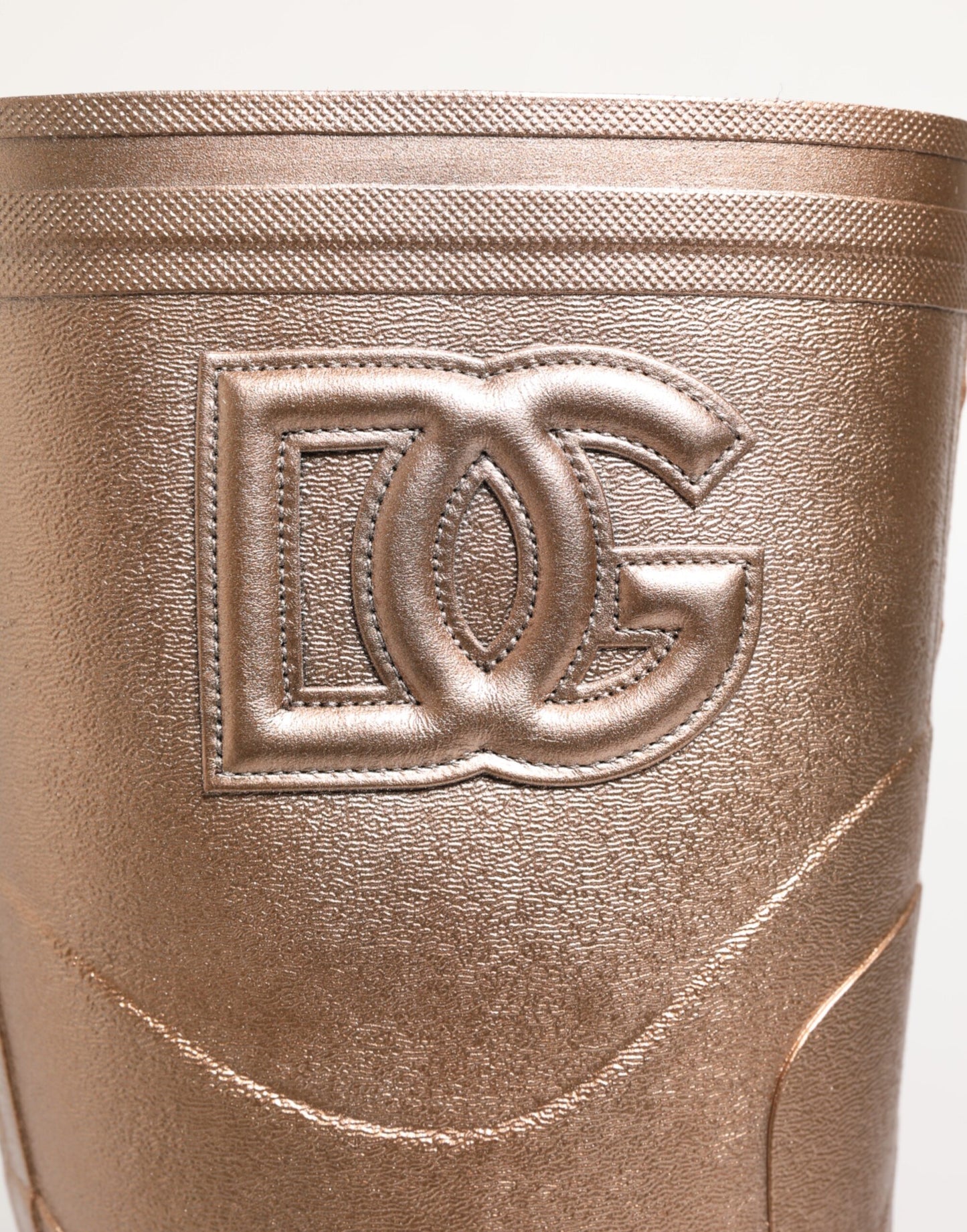 Rose Gold Rubber Pull On Rain Boots Shoes