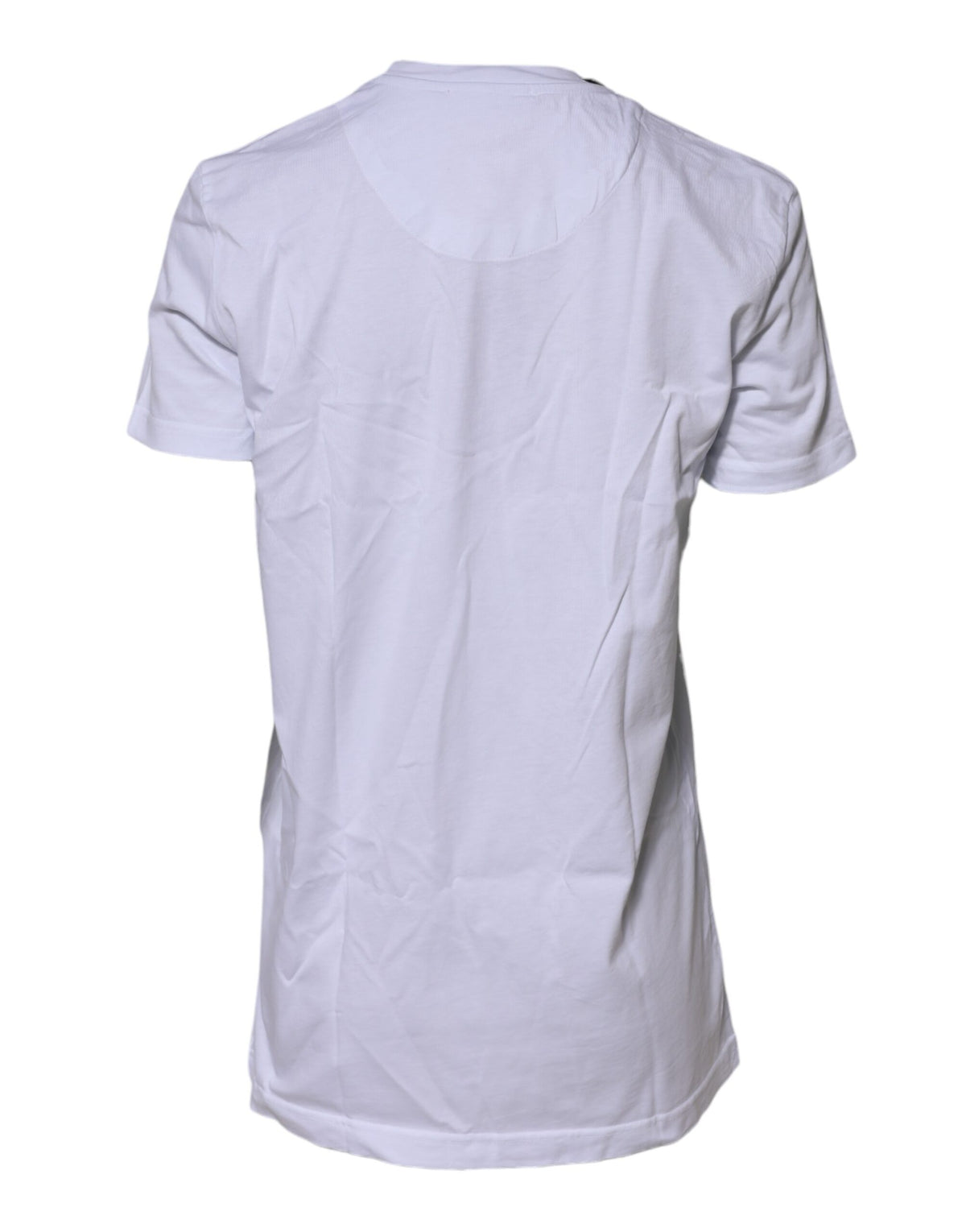 White Short Sleeves Crew Neck Top T-shirt