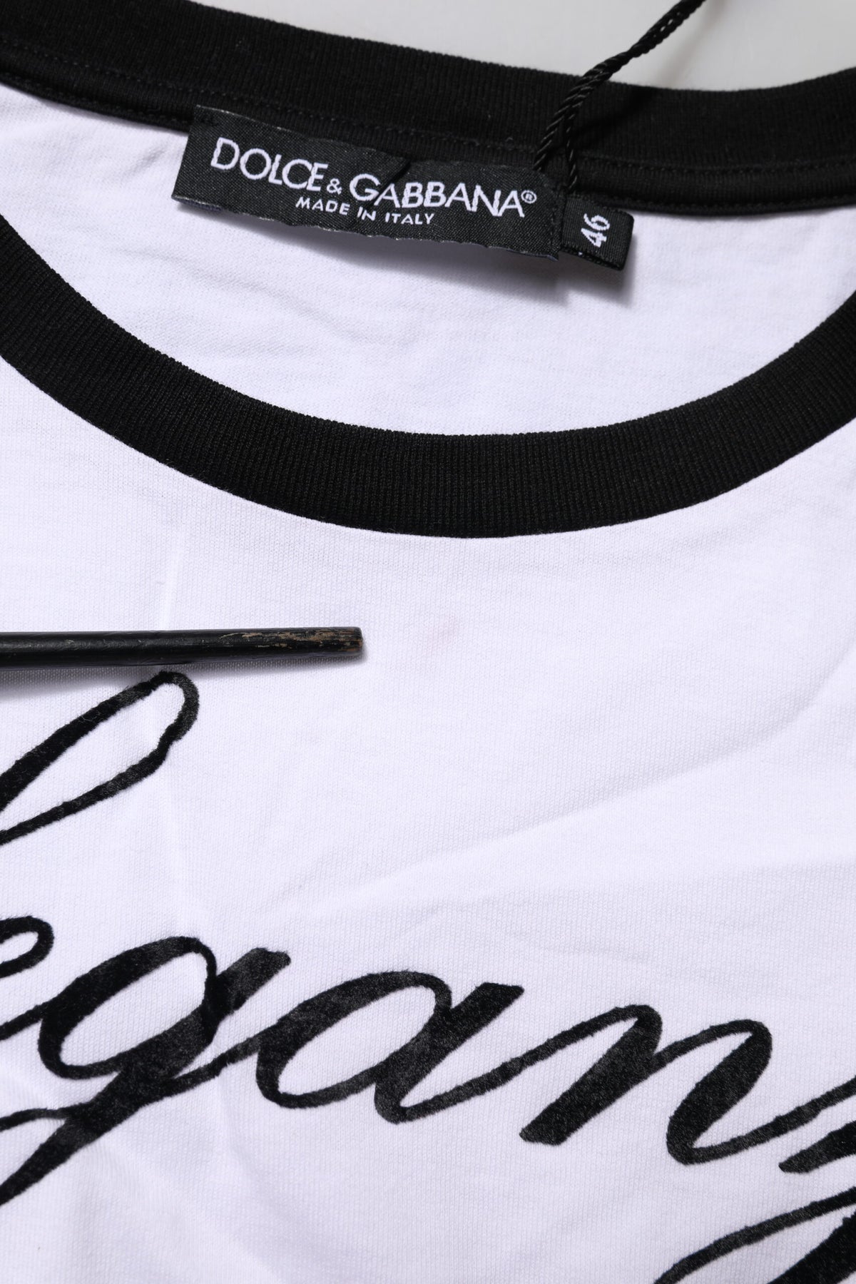 White Eleganza Cotton Crew Neck Tee T-shirt