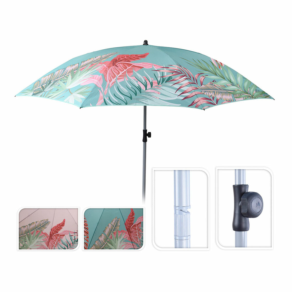 Parasol Pro Animaux de plage Ajustable Plastique Ø 160 cm Ø 200 cm