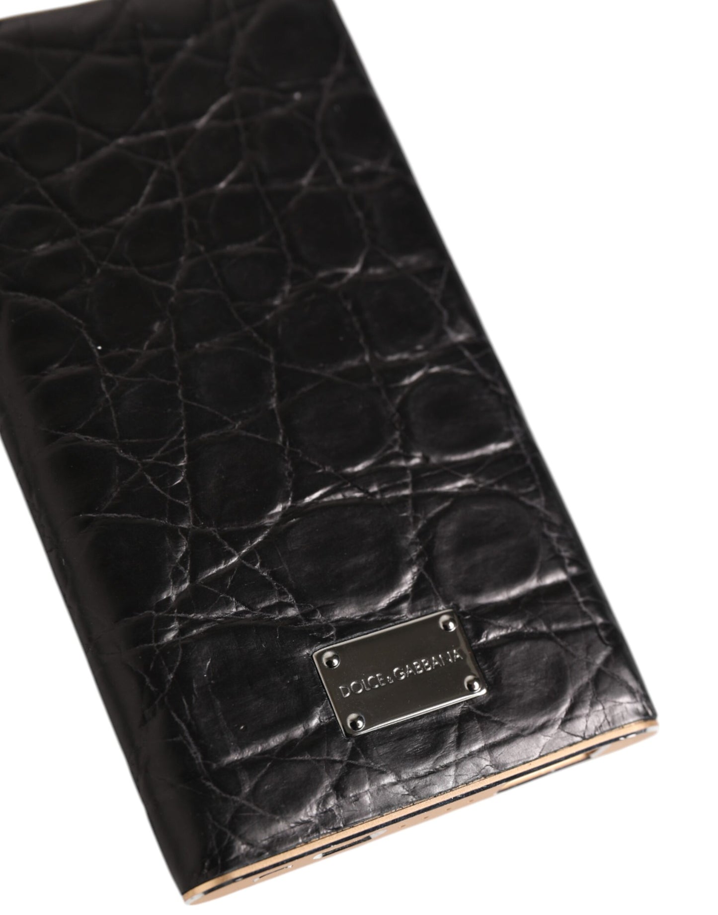Black Leather Embossed Exotic 3000mAh Power Bank Charger USB