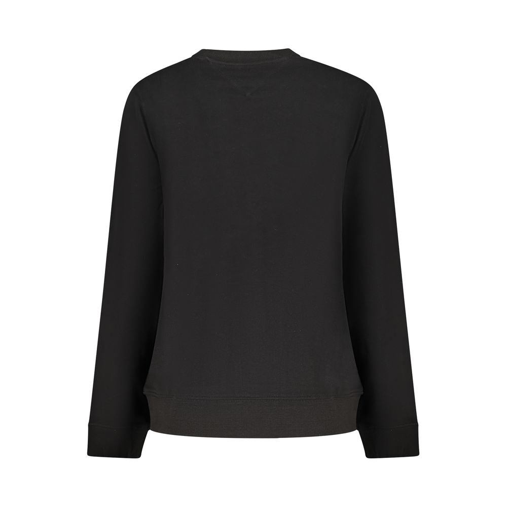 Black Cotton Women Sweatshirt