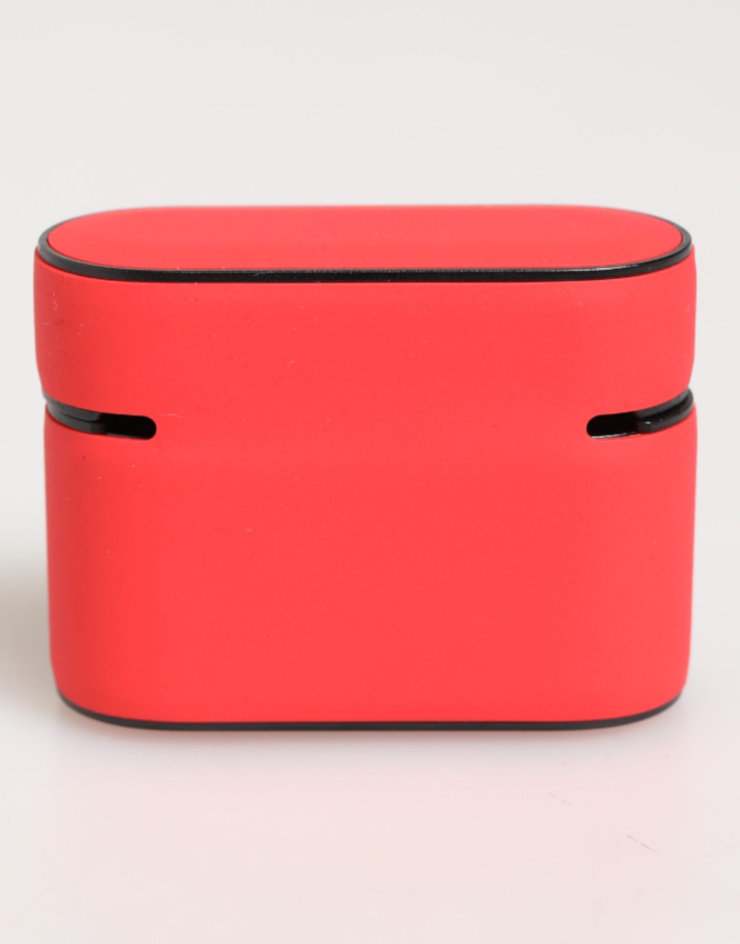 Red PVC DG Logo Embossed Men Flip Holder Airpods Case