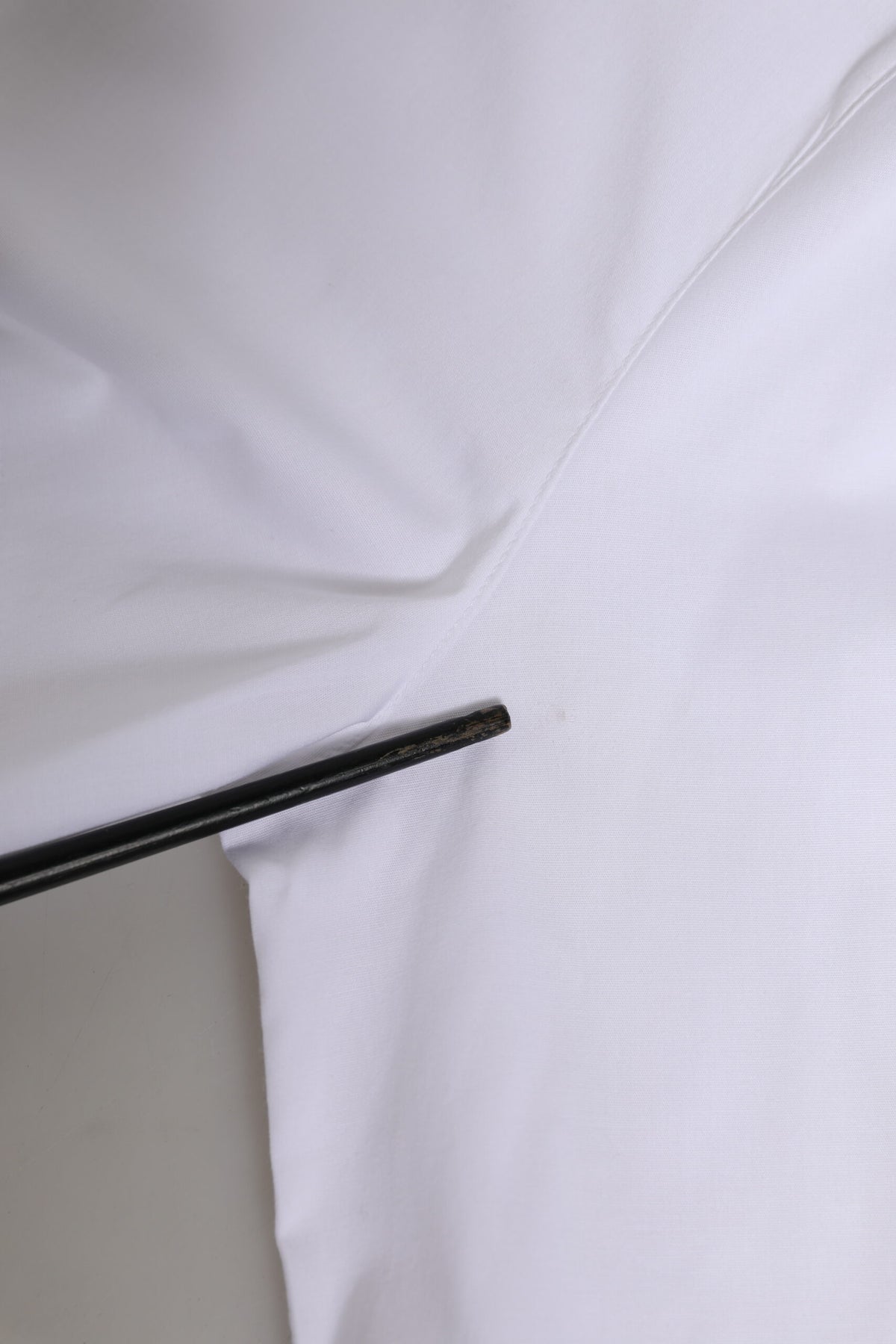 White Cotton Collared Buttoned Dress Shirt Top