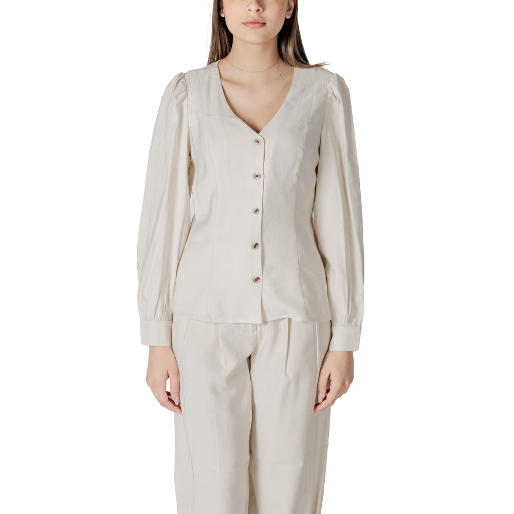 Beige Viscose Blouse