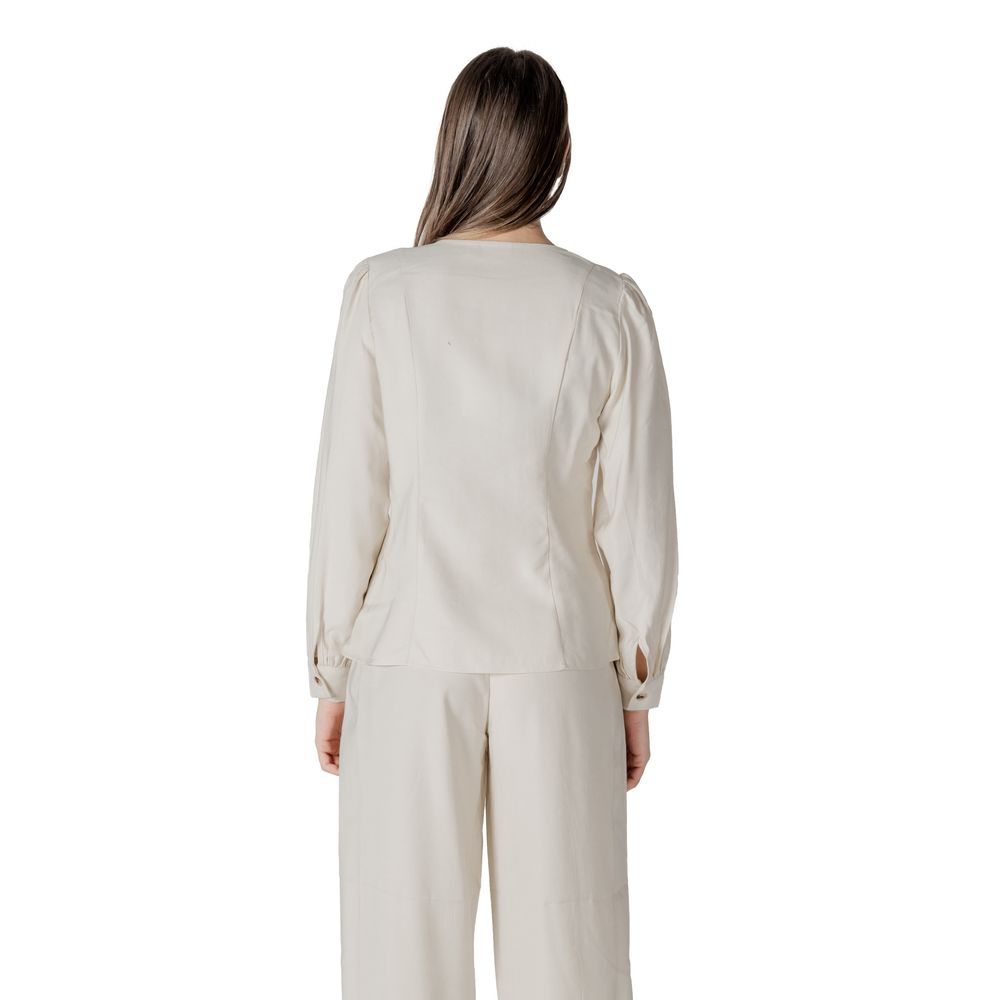 Beige Viscose Blouse