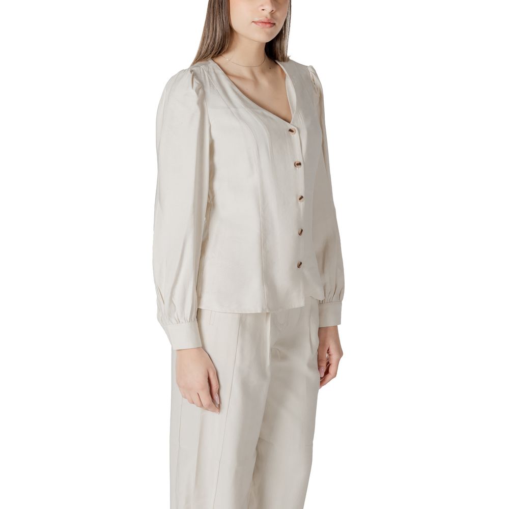 Beige Viscose Blouse