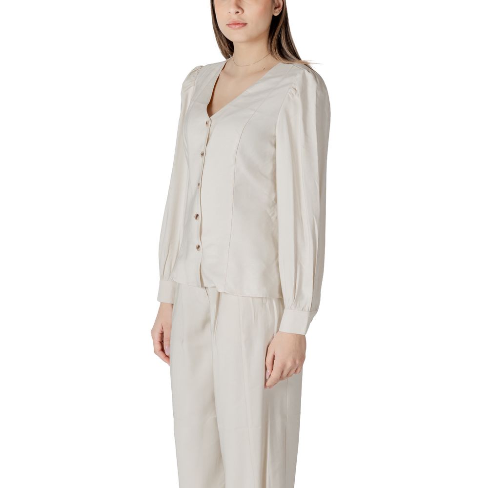Beige Viscose Blouse