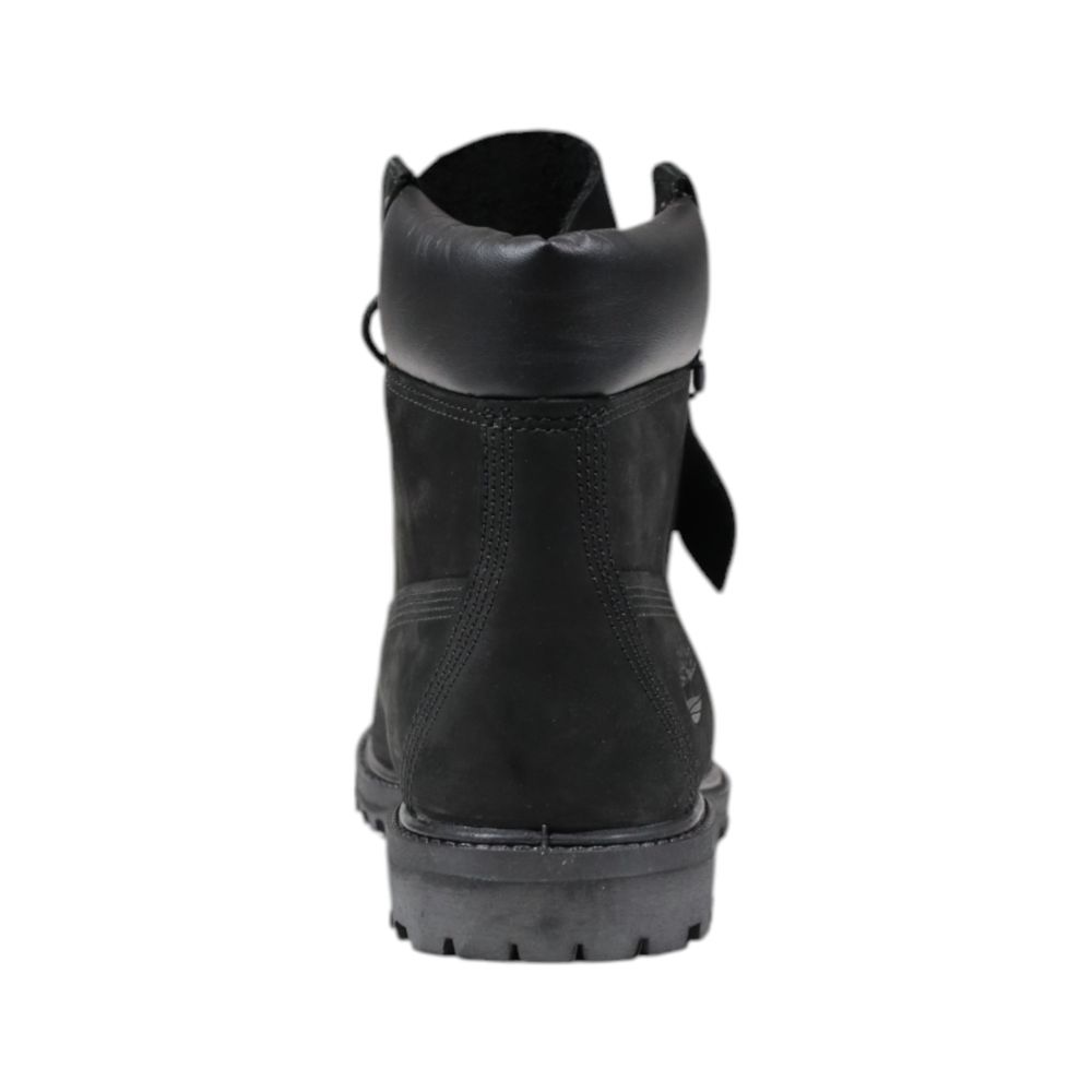 Black Leather Lace-Up Boots