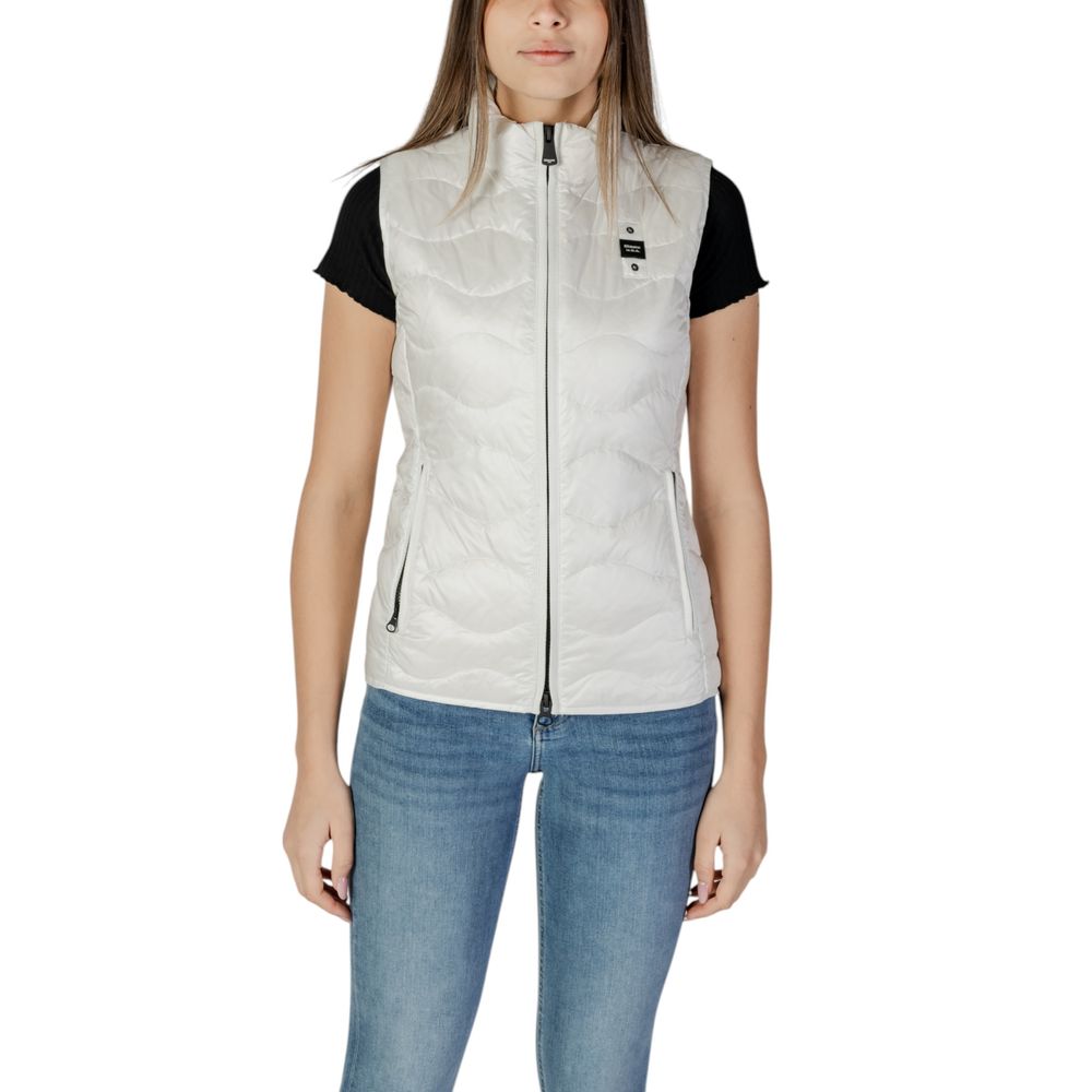 White Polyamide Sleeveless Jacket