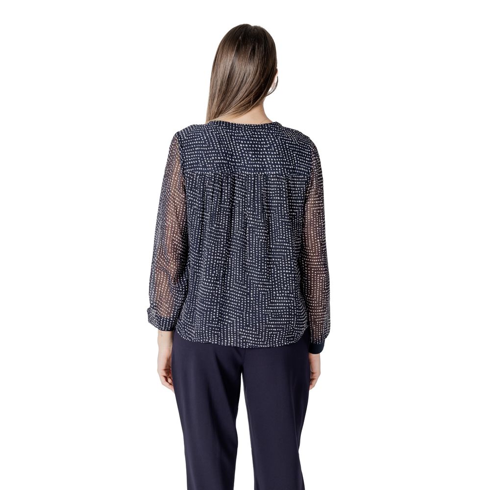 Blue Polyester Blouse