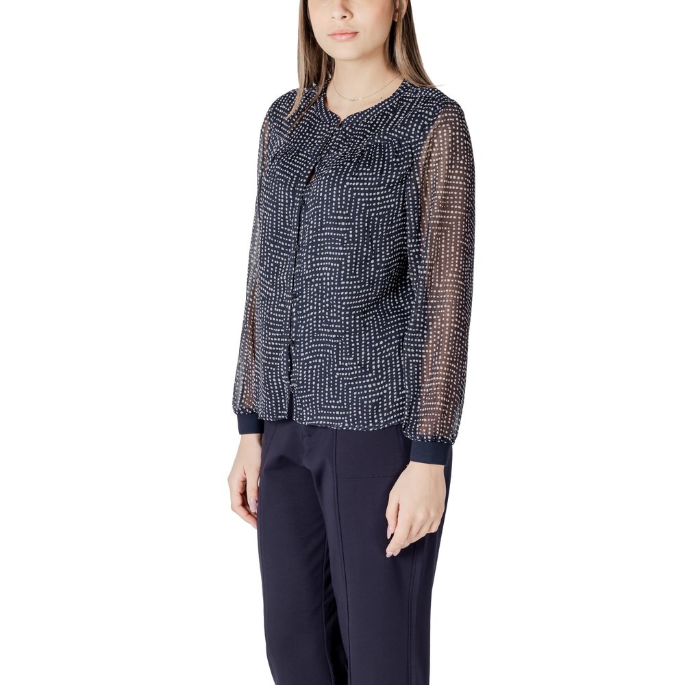 Blue Polyester Blouse