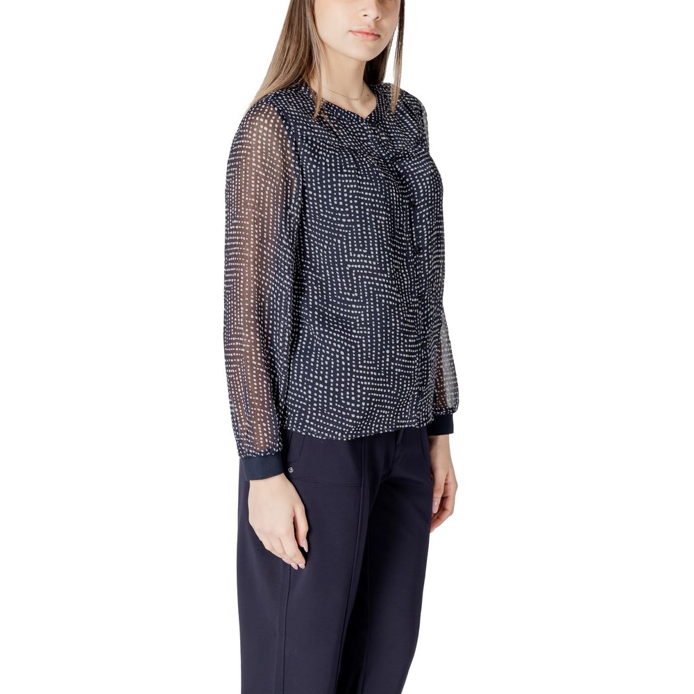 Blue Polyester Blouse