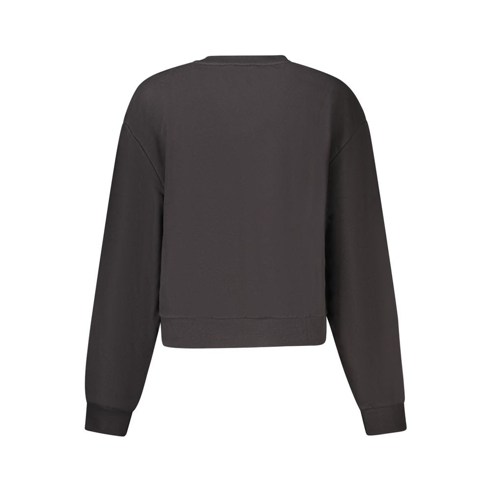 Black Cotton Women's Sweatshirt