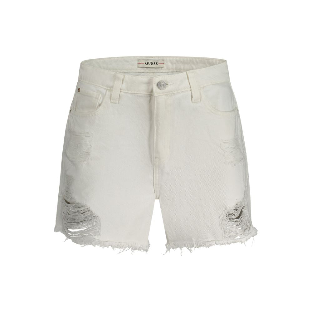 White Cotton Women's Short