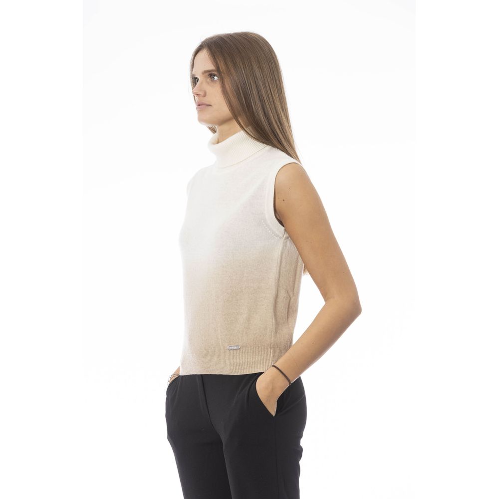White Wool Women Sweater