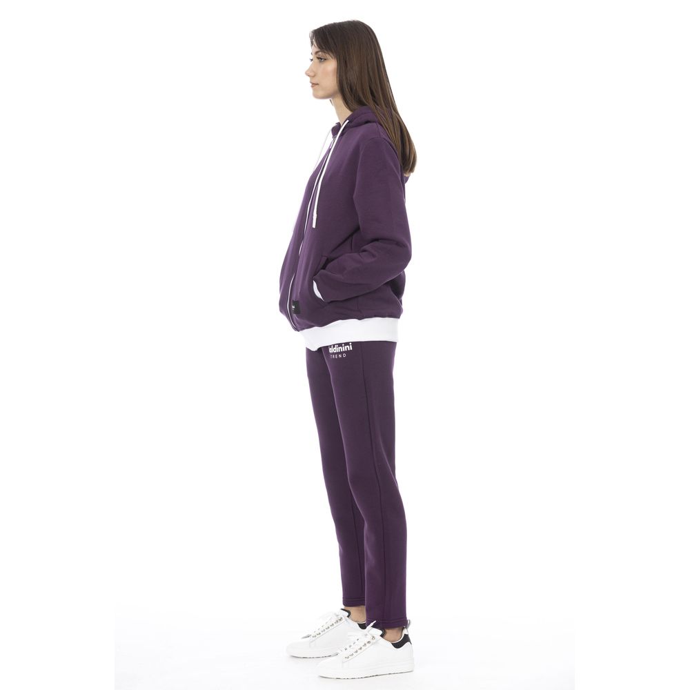 Purple Cotton Women Sweater