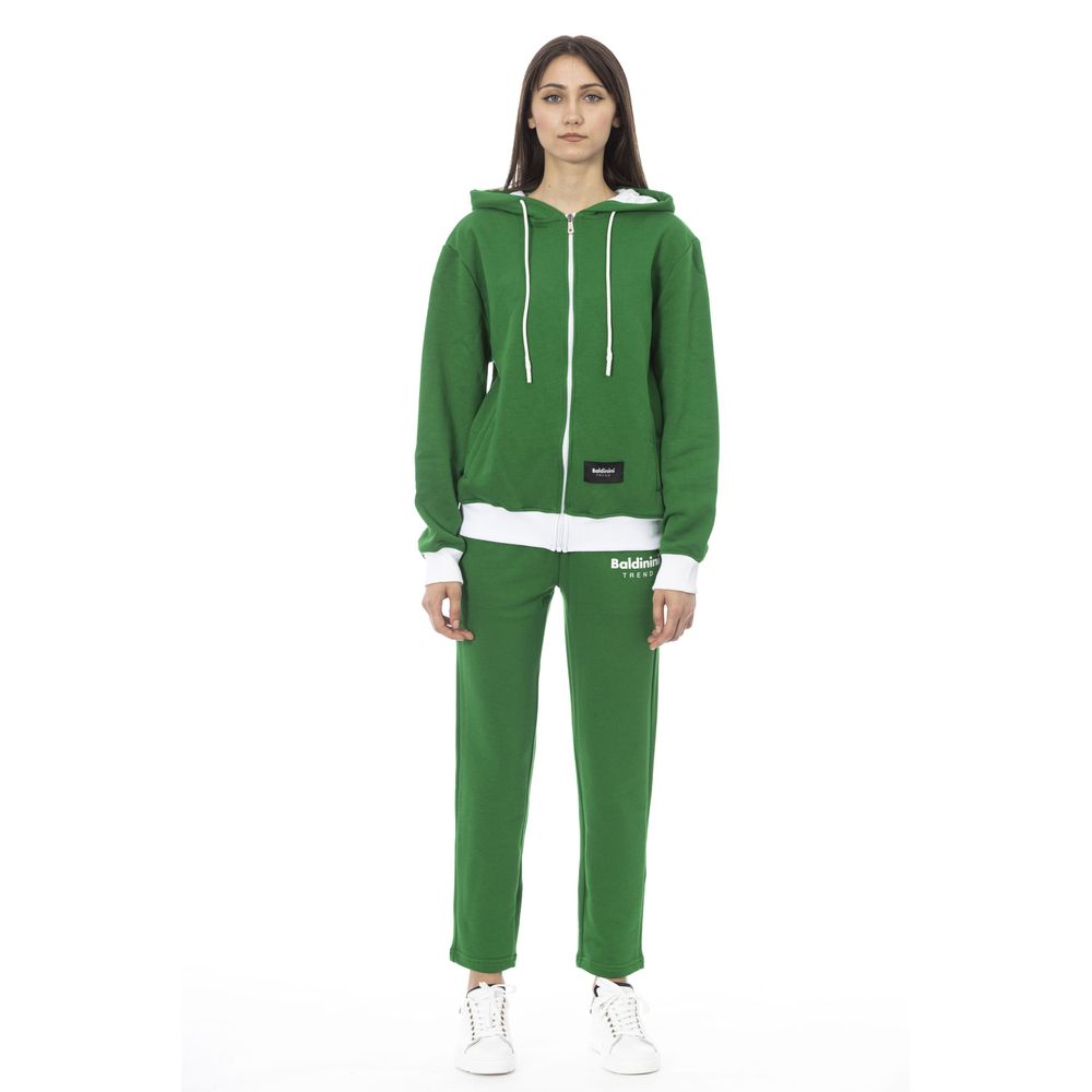 Green Cotton Women Sweater