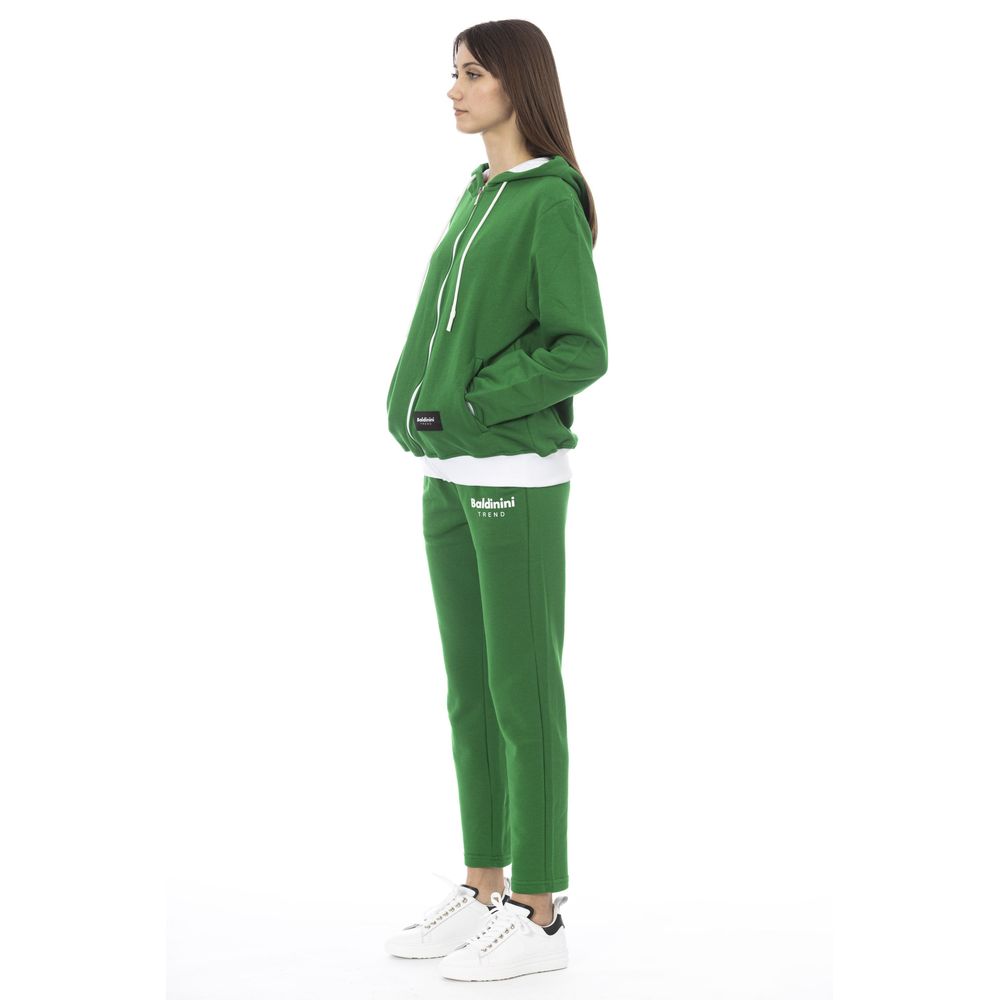 Green Cotton Women Sweater