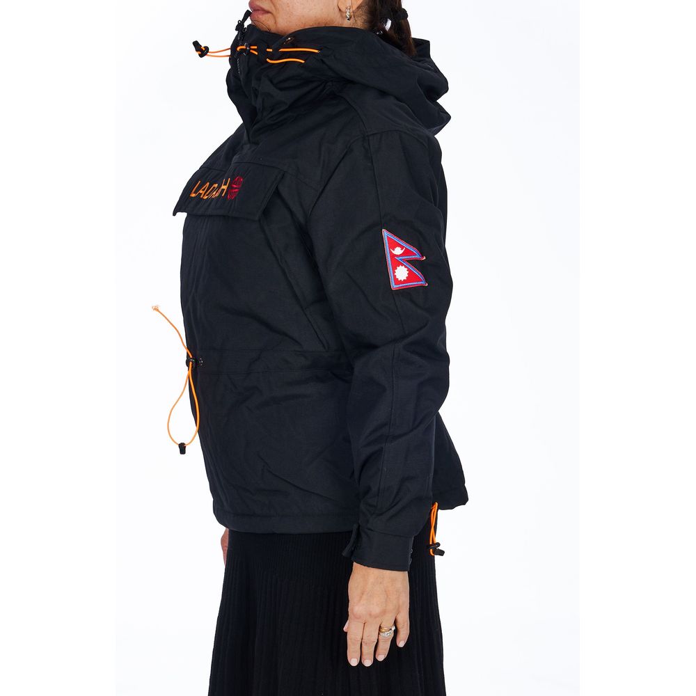 Black Polyester Women Jacket