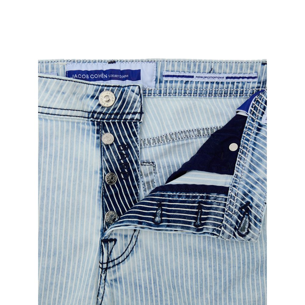 Blue Cotton Skinny Jeans