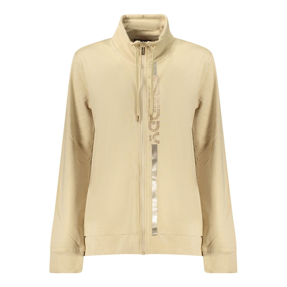 Beige Cotton Women Sweatshirt
