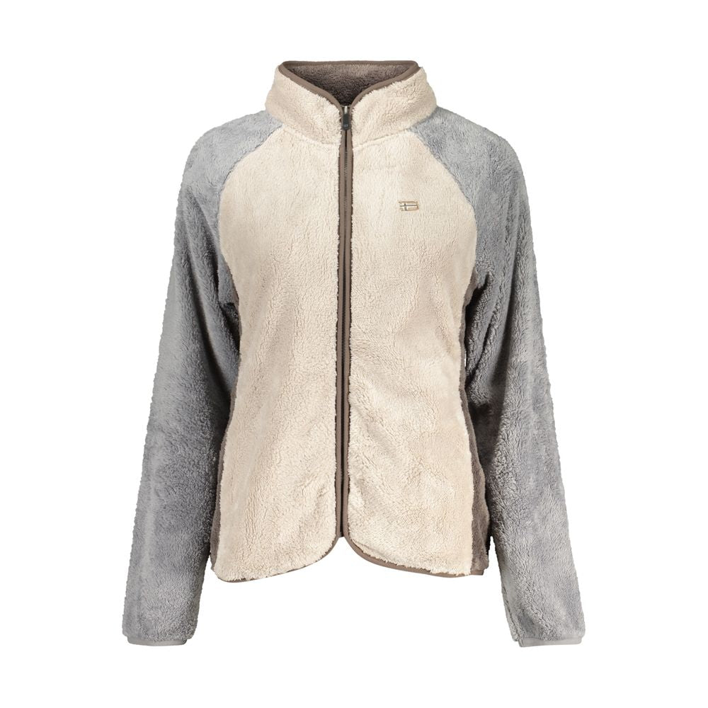 Beige Polyester Women Sweatshirt