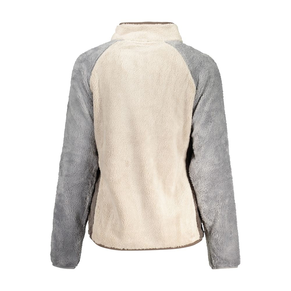 Beige Polyester Women Sweatshirt