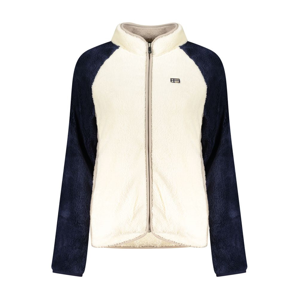 Bianco Polyester Women Sweatshirt