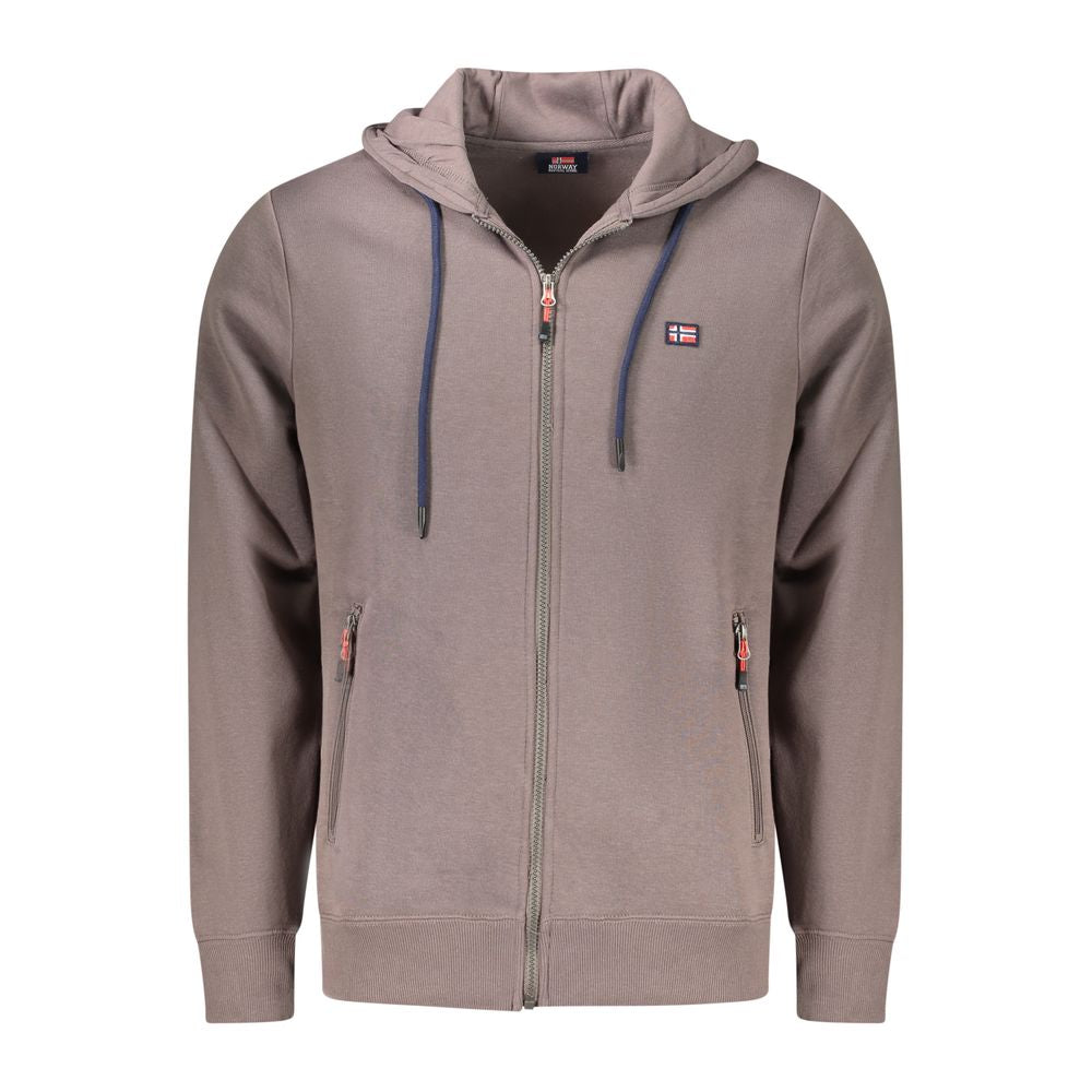 Marrone Cotton Men Sweatshirt