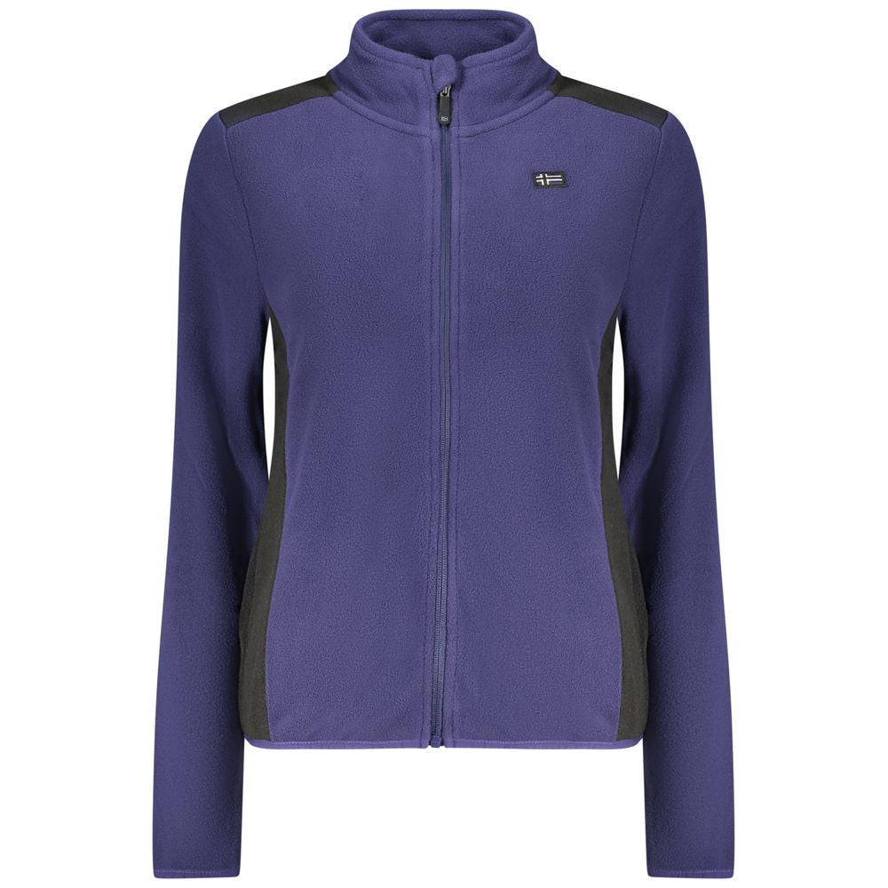 Blue Polyester Women Sweatshirt