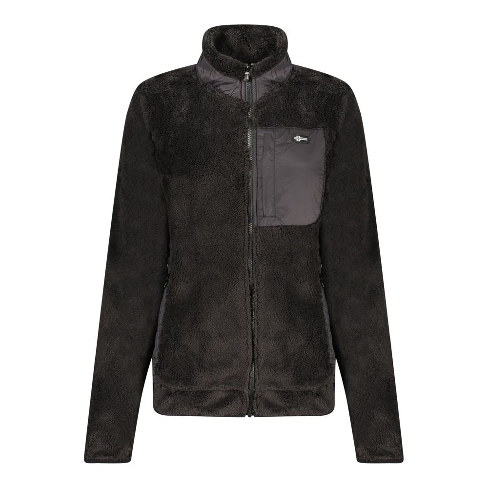 Black Polyester Women's Sweatshirt