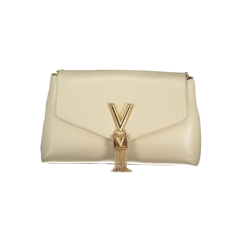 Beige Polyurethane Womens Bag
