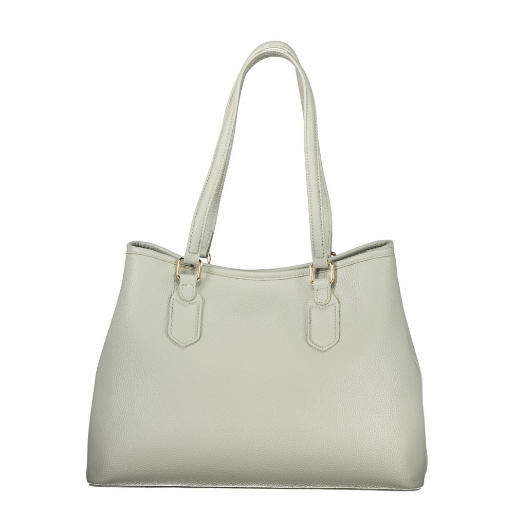 Gray Polyurethane Women's Bag