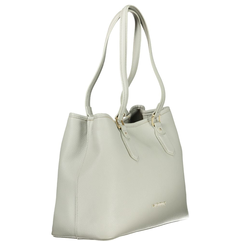 Gray Polyurethane Women's Bag